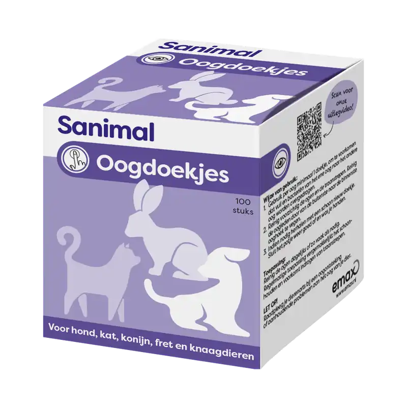 Sanimal Oogdoekjes 100 st Fabrieksprijs