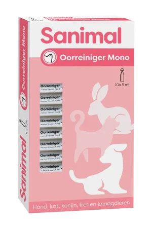 Tijdelijk Beschikbaar Sanimal Oorreiniger Mono 10 x 5 ml