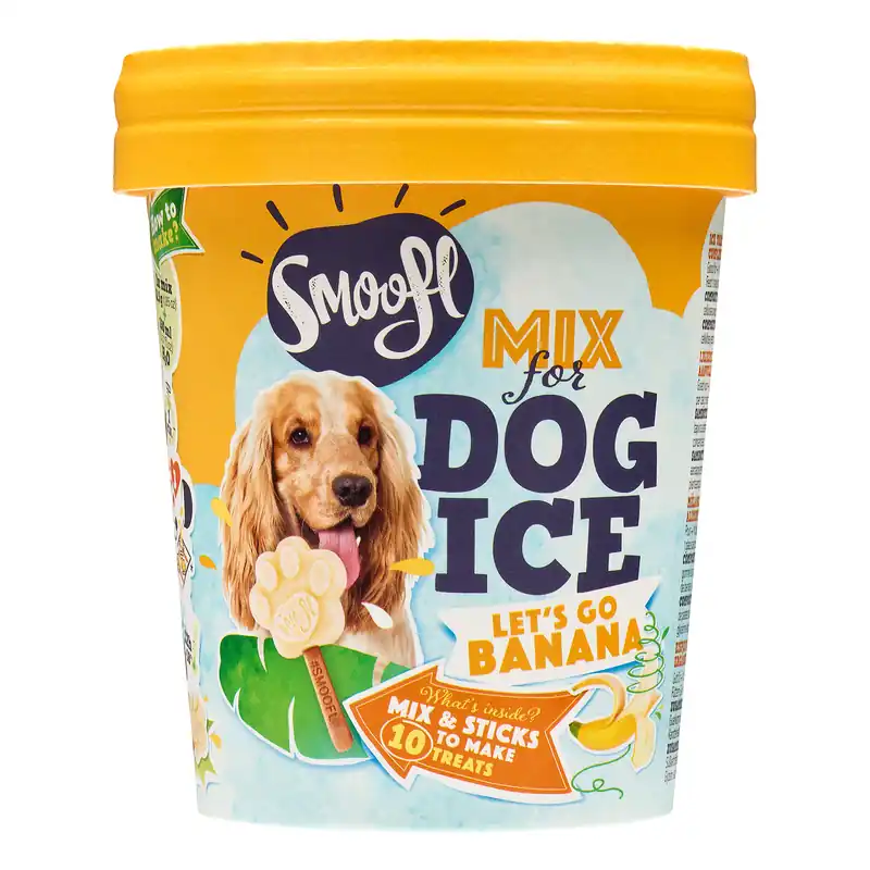 Express Levering Smoofl Banaan Mix voor Hondenijsjes 160 gr