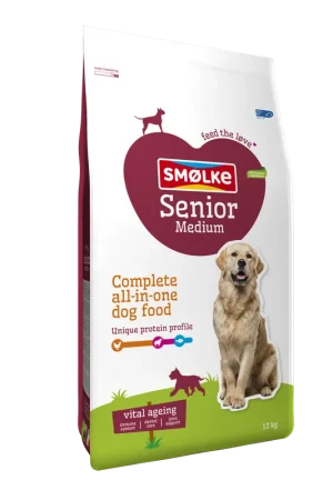 Betaalbaar Smølke hondenvoer Senior Medium 12 kg