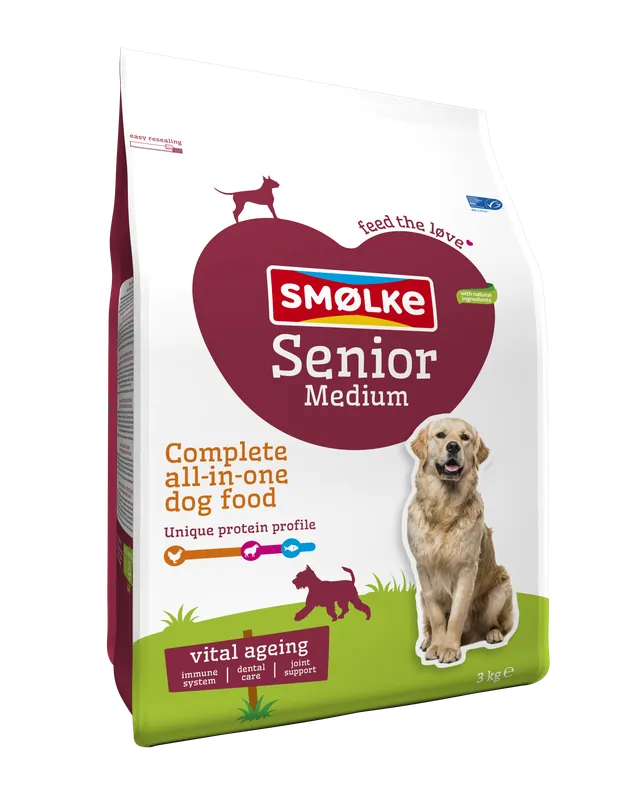 Fabrieksprijs Smølke hondenvoer Senior Medium 3 kg