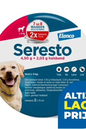 Seresto Band voor grote Honden vanaf 8 kg 2 st Bestseller