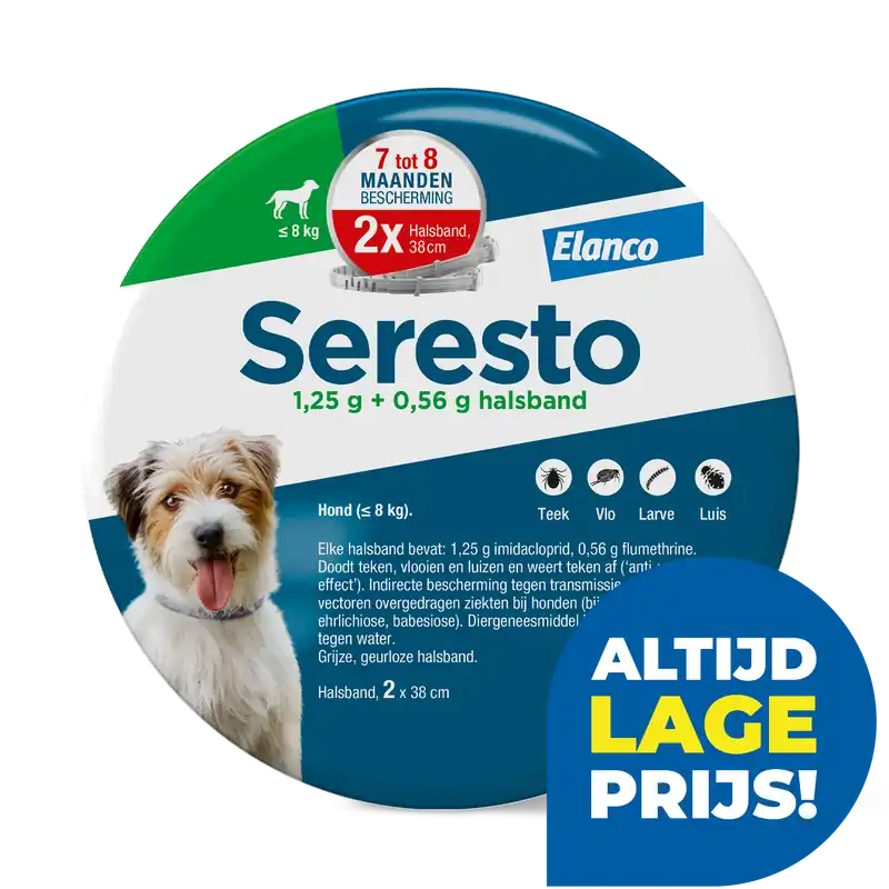 Seresto Band voor kleine Honden tot 8 kg 2 st Hoge Kwaliteit