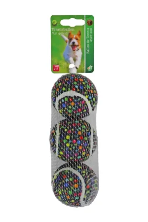 Tennisbal Rainbow stip M 3 st Speciale Aanbieding