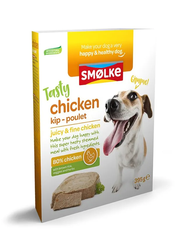 Op = Op Smølke hondenvoer Vers Gestoomd Kip 395 gr