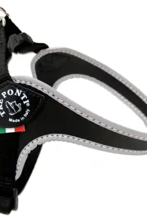 Tre Ponti Hondentuig Fibbia Reflective verstelbaar zwart Direct Beschikbaar