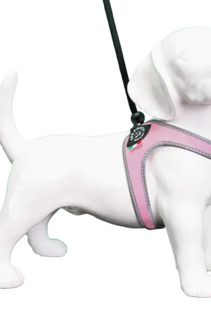 Tre Ponti hondentuig Liberta Reflective roze Op = Op