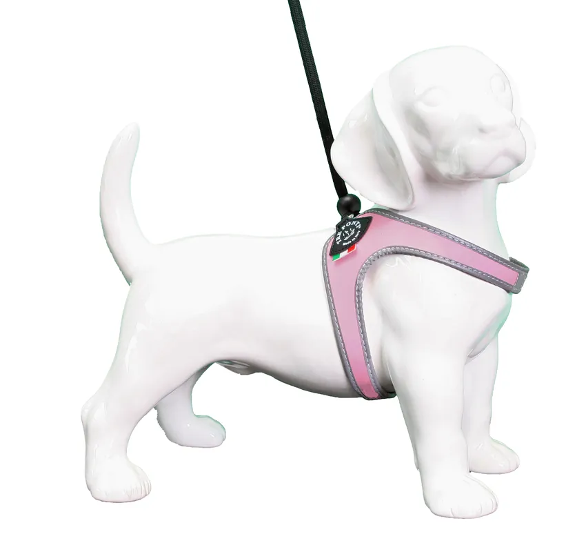 Tre Ponti hondentuig Liberta Reflective roze Op = Op