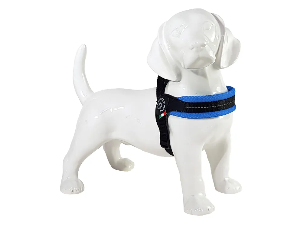 Dagaanbieding Tre Ponti Hondentuig mesh Fibbia Reflective verstelbaar sky blauw