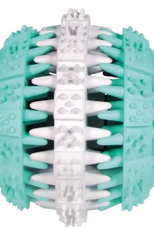 TRIXIE Denta Fun Ball 7 cm aqua/wit Voordeelprijs