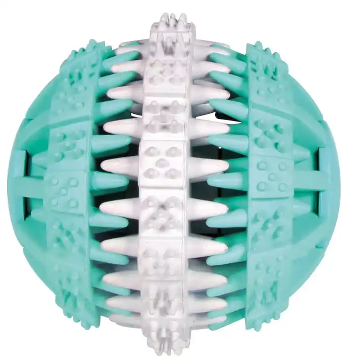 TRIXIE Denta Fun Ball 7 cm aqua/wit Voordeelprijs