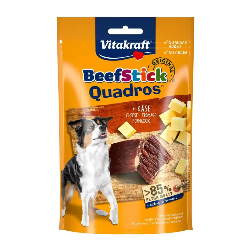 Bestseller Vitakraft Beef Stick Quadros kaas 70 gr