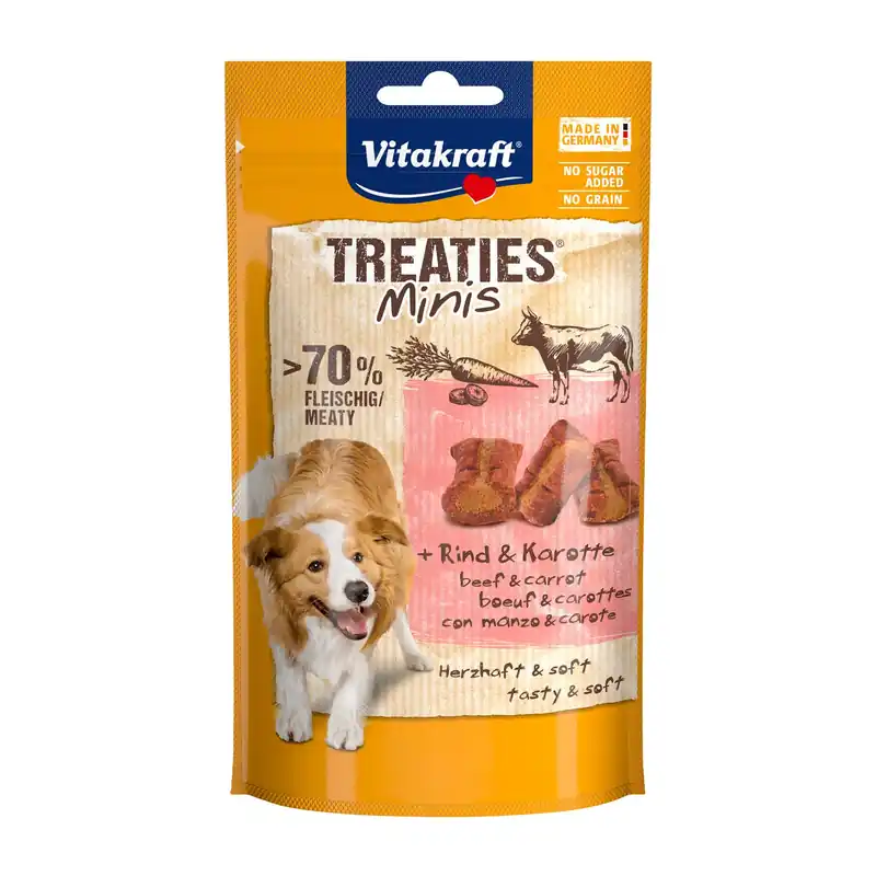 Seizoensaanbieding Vitakraft Treatis Mini‘s Rund & Wortel 48 gr