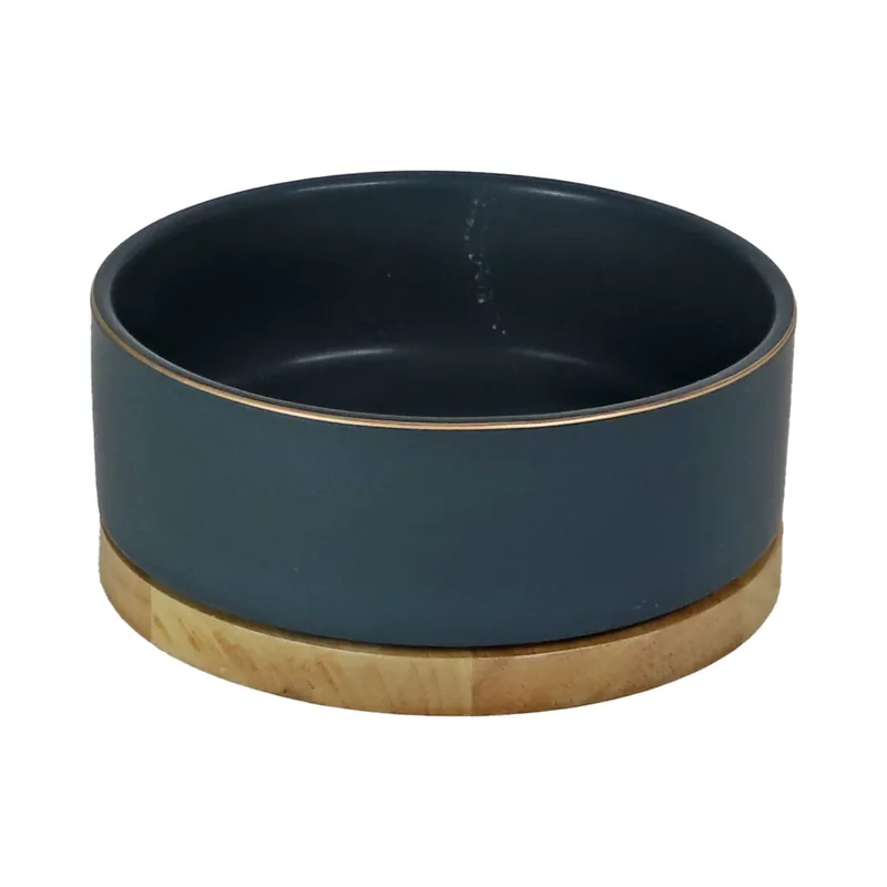 Direct Beschikbaar Voer- en Drinkbak Petrol Blauw 16 cm