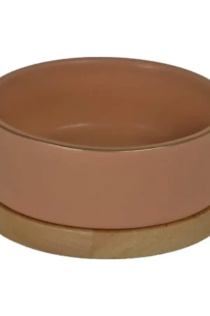 Voer- en Drinkbak Zalmroze 13 cm Snelle Levering
