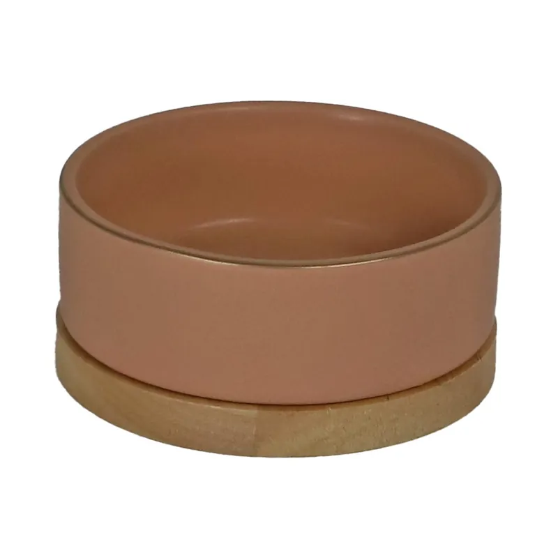 Voer- en Drinkbak Zalmroze 13 cm Snelle Levering