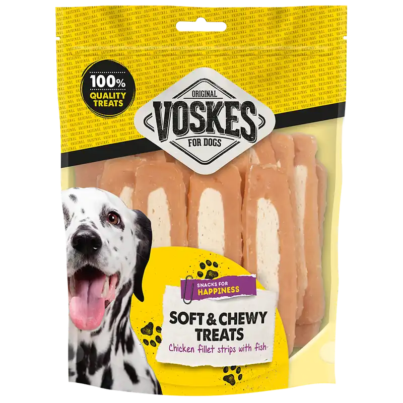 Voskes Kipfilet Strips met Vis 400 gr Koopje