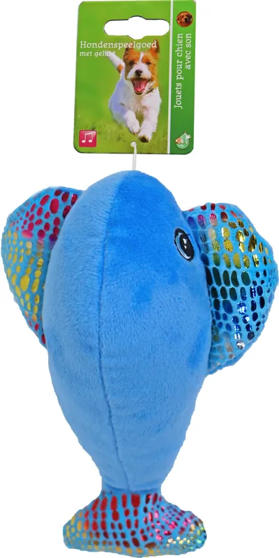 Walvis met Piep Blauw/Glitter 17 cm Aanbieding