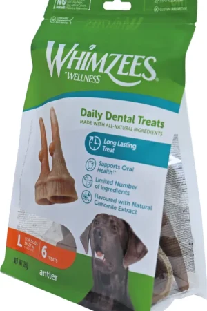 Whimzees Antler L 6 st Direct Beschikbaar