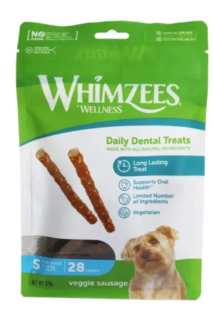 Nu Kopen WHIMZEES Veggie Sausage S 28 st