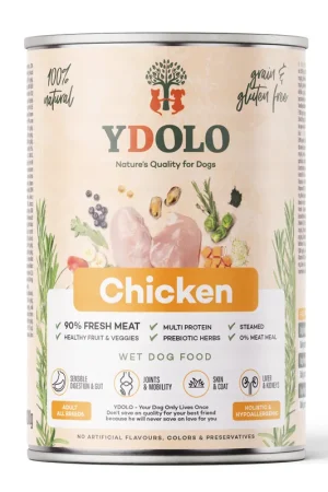 Gratis Retour YDOLO Hondenvoer Healthy & Pure Chicken 400 gr