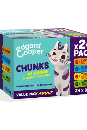 Edgard & Cooper Kattenvoer Adult Chunks 24 x 85 gr Gecertificeerd