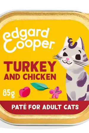Edgard & Cooper kattenvoer Adult Kalkoen & Kip Paté 85 gr Premium