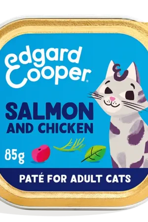 Edgard & Cooper kattenvoer Adult MSC Zalm & Kip Paté 85 gr Betaalbaar