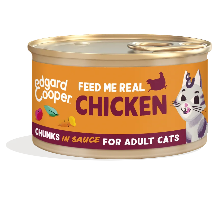 Tijdelijk Beschikbaar Edgard & Cooper kattenvoer Kip Chunks 85 gr