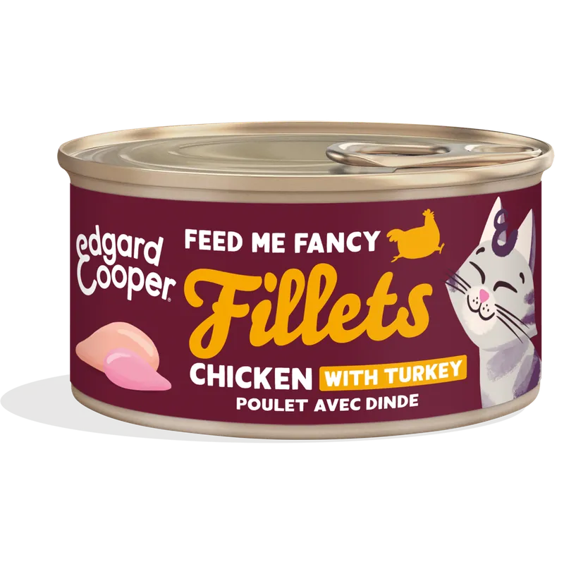 Edgard & Cooper Kattenvoer Kip en Kalkoen Filets 70 gr Speciale Aanbieding