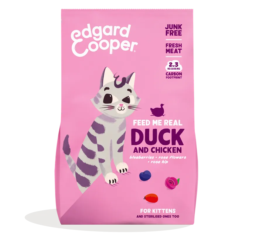 Edgard & Cooper kattenvoer Kitten Eend en Kip 2 kg Beperkt Aanbod