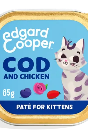 Shop Nu Edgard & Cooper kattenvoer Kitten MSC Kabeljauw & Kip Paté 85 gr