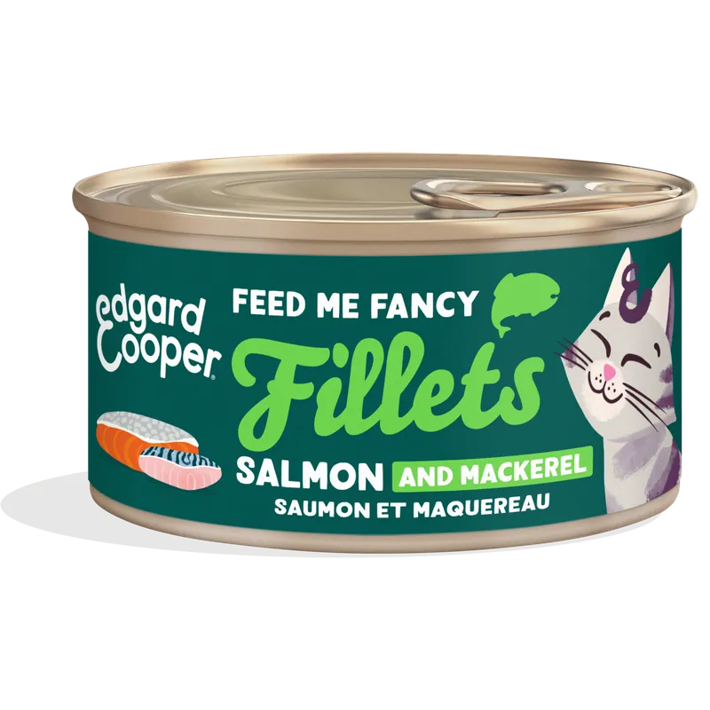 Edgard & Cooper Kattenvoer Makreel en Zalm Filets 70 gr Direct Verzonden