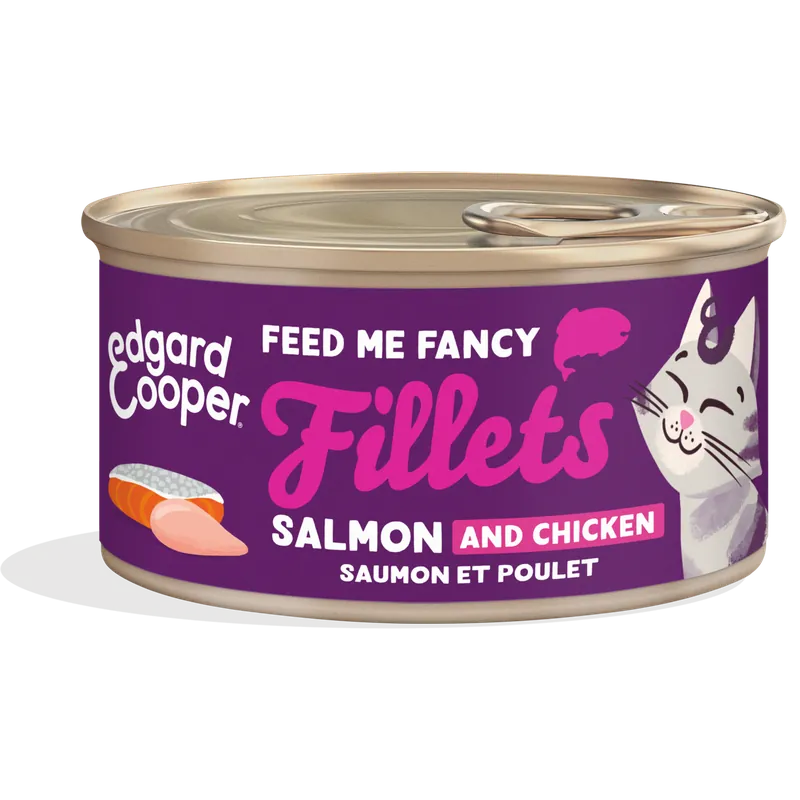 Edgard & Cooper Kattenvoer Zalm en Kip Filets 70 gr Beperkt Aanbod