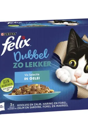 Beperkte Voorraad Felix Dubbel Zo Lekker Vis Selectie in gelei 12 x 85 gr