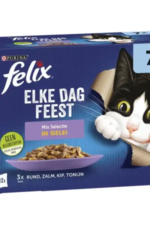 Felix Elke Dag Feest Mix Selectie in gelei 7+ 12 x 85 gr Voordeelprijs
