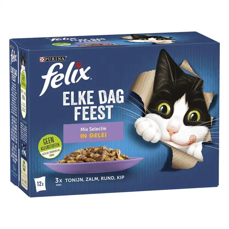 Koop Online Felix Elke Dag Feest Mix Selectie in gelei 12 x 85 gr