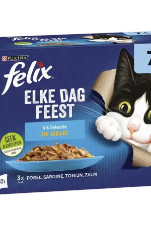 Felix Elke Dag Feest Vis Selectie in gelei 7+ 12 x 85 gr Rechtstreeks Van De Fabrikant