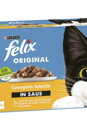 Felix Original Gevogelte Selectie in saus 12 x 85 gr Beperkte Voorraad