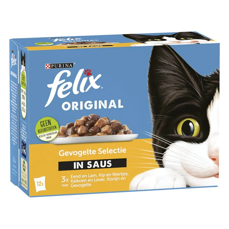 Felix Original Gevogelte Selectie in saus 12 x 85 gr Beperkte Voorraad
