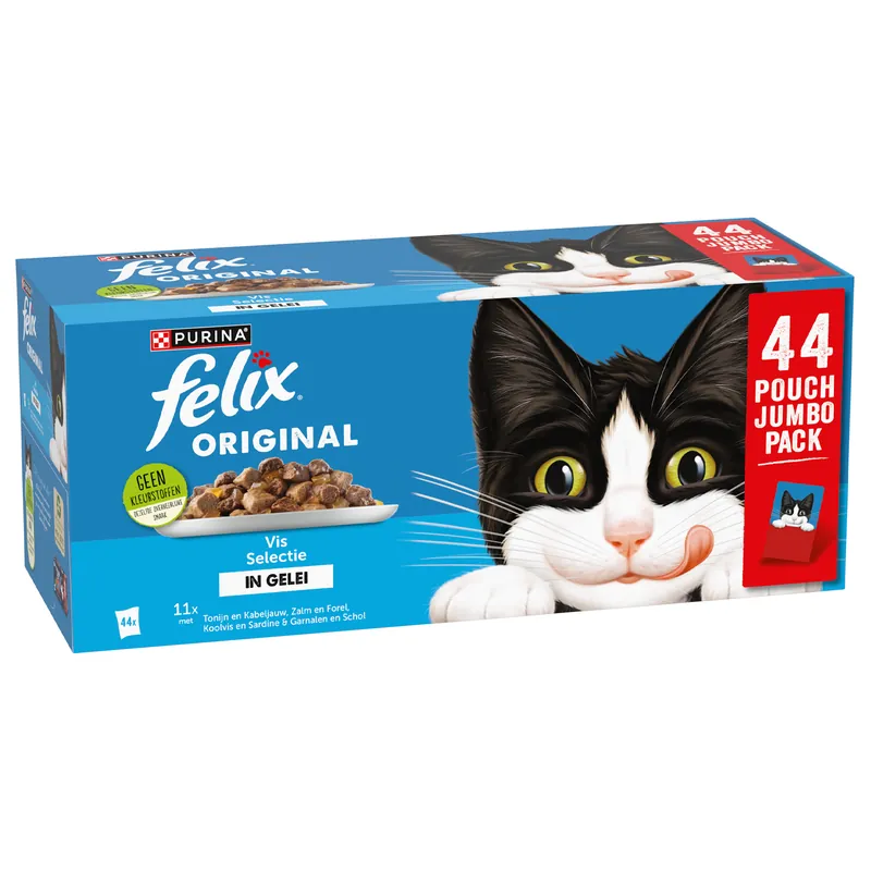 Uitverkoop Felix Original Vis Selectie in Gelei 44 x 85 gr
