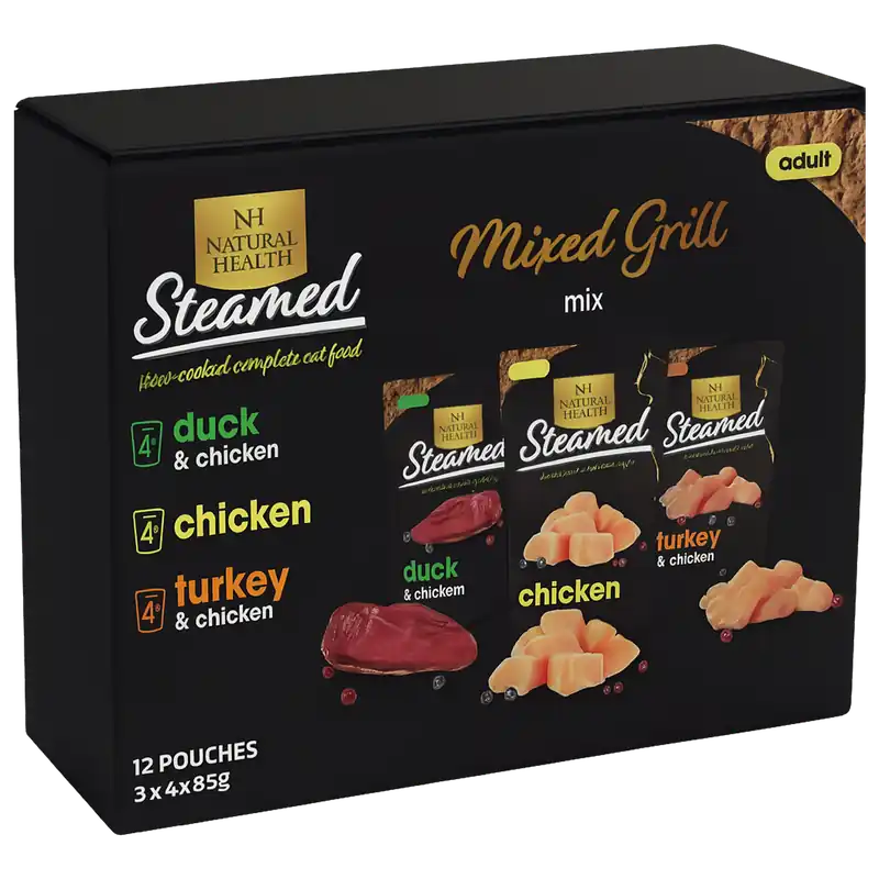 Nu Kopen Natural Health Kattenvoer Steamed Poultry 12 x 85 gr