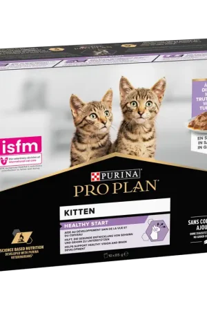 Hete Deal Pro Plan kattenvoer Junior Nutrisavour Kalkoen 10 x 85 gr