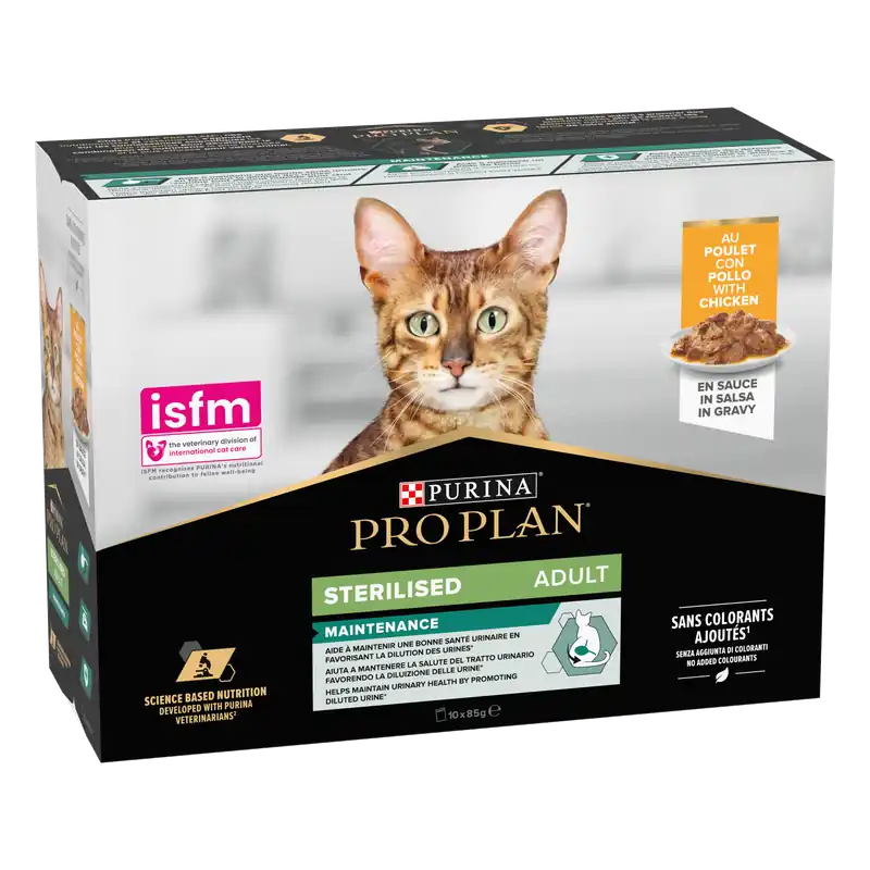 Pro Plan kattenvoer Sterilised Nutrisavour Kip 10 x 85 gr Koop Online