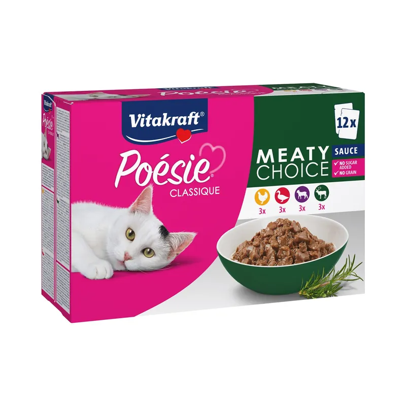 Vitakraft kattenvoer Poésie Classique Meatysauce 12 x 85 gr Shop Nu