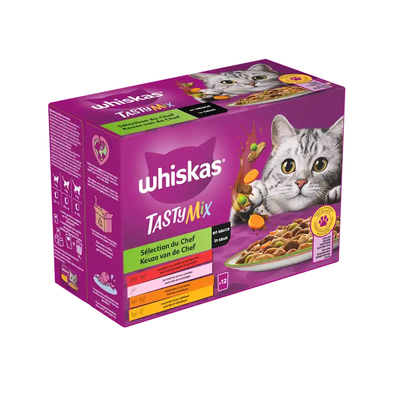 Koopje Whiskas Kattenvoer Adult Keuze Van De Chef in Saus 12 x 85 gr