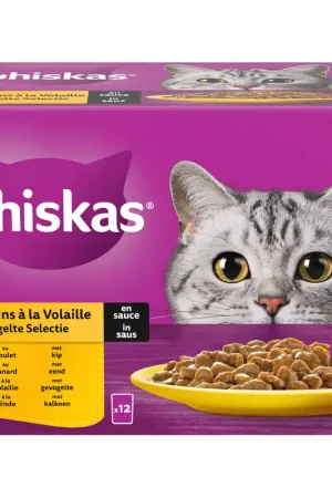 Nieuw Whiskas Kattenvoer Gevogelte Selectie Saus 12 x 85 gr
