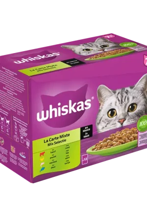 Koopje Whiskas Kattenvoer Senior Mix Selectie in Saus 12 x 85 gr