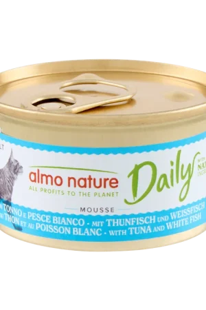 Almo Nature Daily Mousse Tonijn & Kabeljauw 85 gr Actieprijs