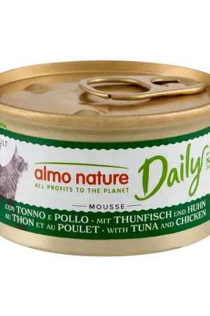 Koopje Almo Nature Daily Mousse Tonijn & Kip 85 gr